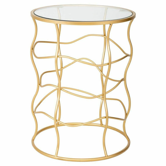 Side table Alexandra House Living Gold Metal 46 x 60 x 46 cm-0