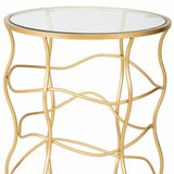 Side table Alexandra House Living Gold Metal 46 x 60 x 46 cm-3