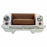 Sofa Alexandra House Living White Brown Car 60 x 68 x 157 cm-7