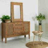 Wall mirror Alexandra House Living Fir wood MDF Wood 4 x 90 x 60 cm-1