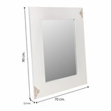 Wall mirror Alexandra House Living White Glass MDF Wood 2 x 90 x 70 cm-1