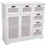 Sideboard Alexandra House Living White Paolownia wood MDF Wood 33 x 78 x 86 cm-0