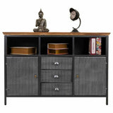 Sideboard Alexandra House Living Brown Grey Wood Metal 36 x 82 x 121 cm-7