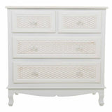 Chest of drawers Alexandra House Living White Cream Metal Pine MDF Wood 40 x 81 x 80 cm-5