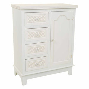 Hall Alexandra House Living White Cream Metal Pine MDF Wood 32 x 84 x 66 cm-0