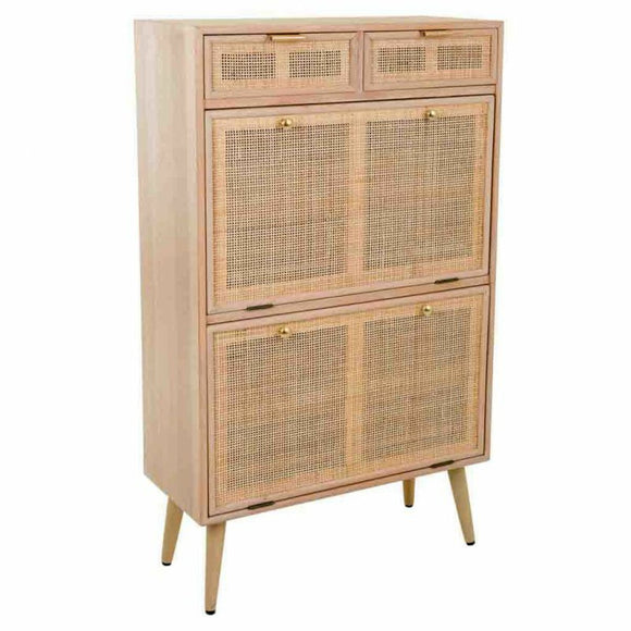 Shoe cupboard Alexandra House Living Natural Grille 120 x 32 x 70 cm-0