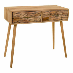 Hall Table with Drawers Alexandra House Living Natural Paolownia wood 43 x 79 x 87 cm-0