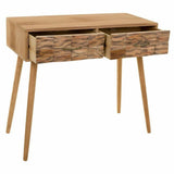 Hall Table with Drawers Alexandra House Living Natural Paolownia wood 43 x 79 x 87 cm-5