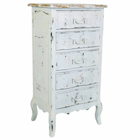 Chest of drawers Alexandra House Living White Fir wood MDF Wood 40 x 98 x 50 cm-0