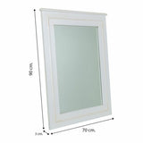 Wall mirror Alexandra House Living White 3 x 90 x 70 cm Rectangular-1