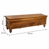 Chest Alexandra House Living Brass Mango wood 45 x 46 x 150 cm-1