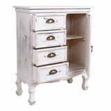 Hall Table with Drawers Alexandra House Living White Paolownia wood 30 x 80 x 65 cm-7