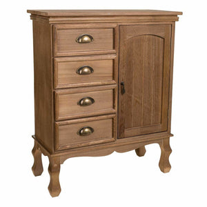 Hall Table with Drawers Alexandra House Living Brown Paolownia wood 30 x 80 x 65 cm-0