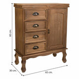 Hall Table with Drawers Alexandra House Living Brown Paolownia wood 30 x 80 x 65 cm-1