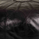 Pouffe Alexandra House Living Black Leather 48 x 35 x 48 cm-2