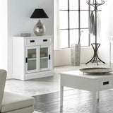 Hall Table with Drawers Alexandra House Living White MDF Wood 40 x 90 x 80 cm-6