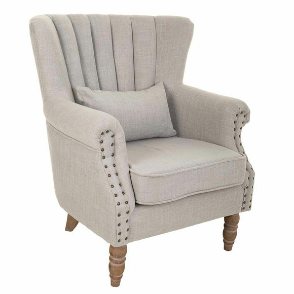 Armchair Alexandra House Living Light grey 59 x 87 x 73 cm-0