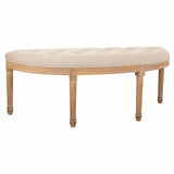 Bench Alexandra House Living Cream Rubber wood 45 x 48 x 125 cm-0