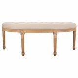 Bench Alexandra House Living Cream Rubber wood 45 x 48 x 125 cm-5