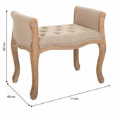 Bench Alexandra House Living Cream Rubber wood 48 x 60 x 71 cm-1