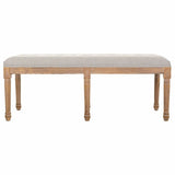 Bench Alexandra House Living Cream Rubber wood 41 x 48 x 122 cm-5