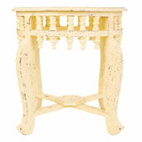 Centre Table Alexandra House Living Ivory Brass Mango wood MDF Wood 45 x 52 x 45 cm-6