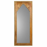 Wall mirror Alexandra House Living Brown Brass Mango wood MDF Wood 2 x 121 x 45 cm-3