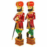 Decorative Figure Alexandra House Living Mango wood Ethnic 20 x 90 x 31 cm 2 Pieces-5