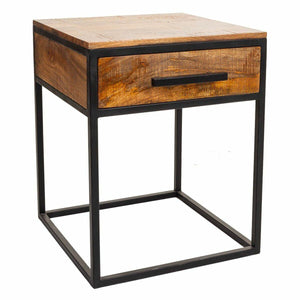 Nightstand Alexandra House Living Brown Black 61 x 57 x 61 cm-0