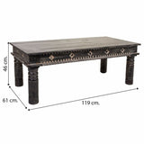 Side table Alexandra House Living Black Mango wood 61 x 46 x 119 cm-1