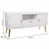 Sideboard Alexandra House Living White Golden 40 x 61 x 121 cm-1