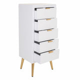 Chest of drawers Alexandra House Living Golden MDF Wood 36 x 100 x 42 cm-5