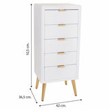 Chest of drawers Alexandra House Living Golden MDF Wood 36 x 100 x 42 cm-1