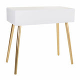 Hall Table with Drawers Alexandra House Living Golden MDF Wood 41 x 78 x 82 cm-4