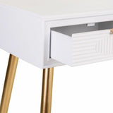 Hall Table with Drawers Alexandra House Living Golden MDF Wood 41 x 78 x 82 cm-3