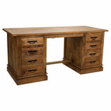 Desk Alexandra House Living Natural Iron Mango wood 75 x 80 x 180 cm-0