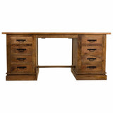 Desk Alexandra House Living Natural Iron Mango wood 75 x 80 x 180 cm-3