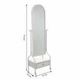 Free standing mirror Alexandra House Living White Iron 38 x 184 x 65 cm-1