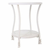 Centre Table Alexandra House Living White Glass Iron 50 x 60 x 50 cm-5