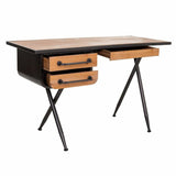 Desk Alexandra House Living Brown Wood Iron 50 x 75 x 122 cm-3