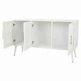 Sideboard Alexandra House Living White Silver Bamboo MDF Wood 41 x 71 x 120 cm-4