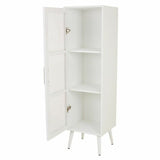 Cupboard Alexandra House Living Silver white wedding Bamboo MDF Wood 37 x 139 x 40 cm-4