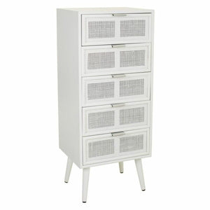 Chest of drawers Alexandra House Living White Bamboo MDF Wood 36 x 100 x 42 cm-0