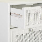 Shoe cupboard Alexandra House Living White 32 x 120 x 70 cm Grille-5