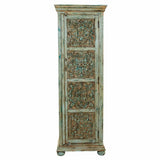 Cupboard Alexandra House Living Blue Mango wood 40 x 165 x 56 cm-0