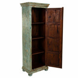 Cupboard Alexandra House Living Blue Mango wood 40 x 165 x 56 cm-2