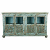 Sideboard Alexandra House Living Blue Mango wood 40 x 90 x 170 cm-4