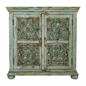 Console Alexandra House Living Blue Mango wood 40 x 90 x 90 cm-0