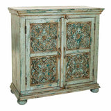 Console Alexandra House Living Blue Mango wood 40 x 90 x 90 cm-4