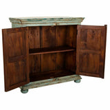 Console Alexandra House Living Blue Mango wood 40 x 90 x 90 cm-3